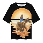 Men's Flowing Sunset Acid & Punk Oversized T-shirt