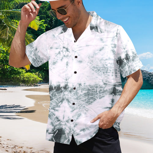 Men's Colorful Spiralla Abstract Half Sleeve Shirt