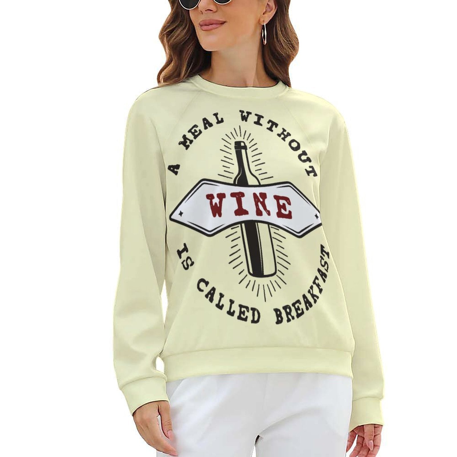 Women's Meal Without Wine Abstract Sweatshirt