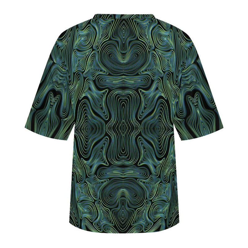 Women's Psychedelic Amoeba Acid & Punk Oversized T-shirt