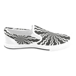 Women's Swirling Grey Vortex Abstract Slip-on Shoes