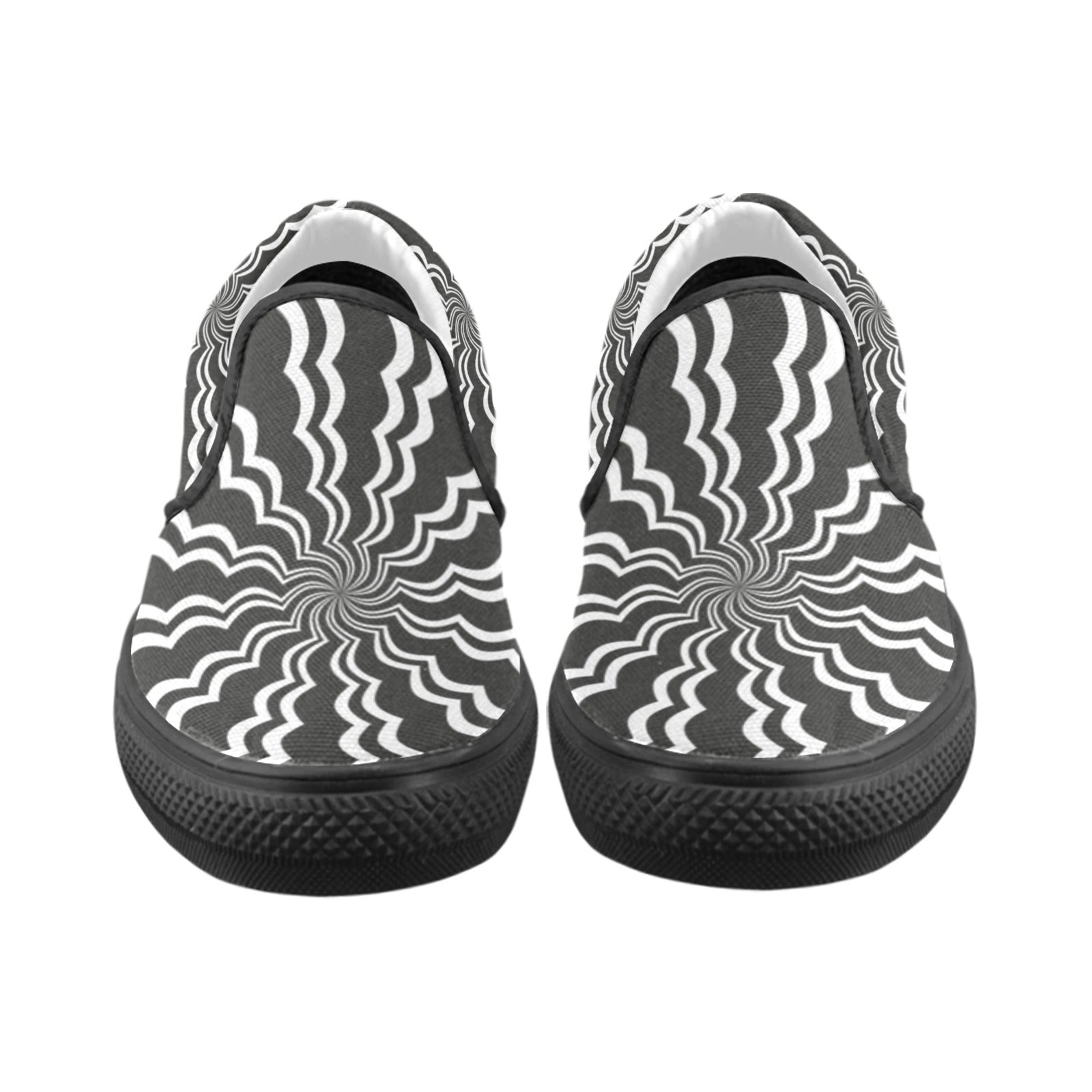 Men's Swirling Vortex Abstract Slip-on Shoes
