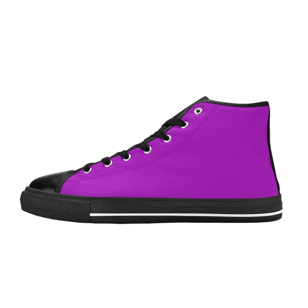 Women's Dark Orchid Solid High Top Shoes