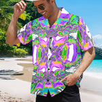 Men's Galactic Psychedelic Abstract Half Sleeve Shirt