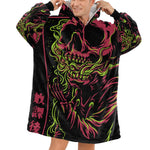 Men's Trippy Skull Blanket Hoodie