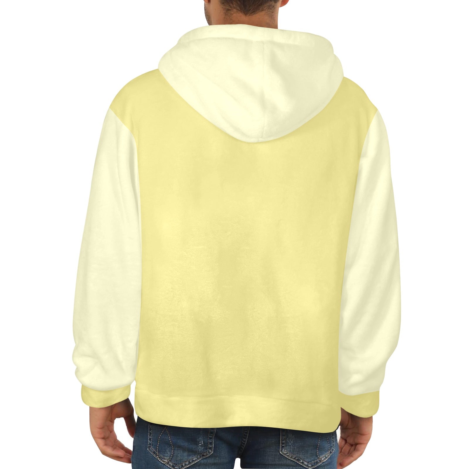 Men's Blond & Pale Spring Bud Solid Flannel Hoodie
