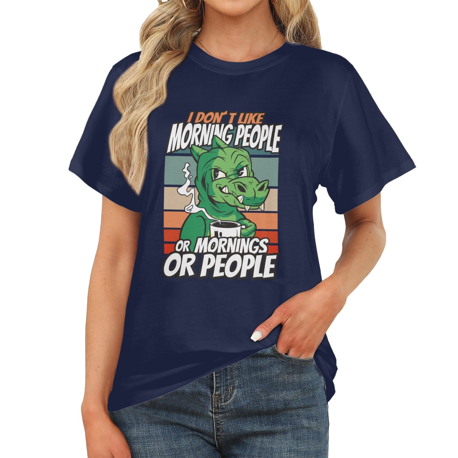 Women's Morning People Abstract Classic Fit T-shirt