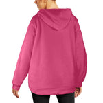 Women's Dogwood Rose Solid Flannel Hoodie