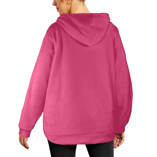 Women's Dogwood Rose Solid Flannel Hoodie