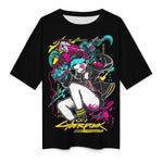 Women's Cyberpunk Edge Runners Anime Oversized T-shirt