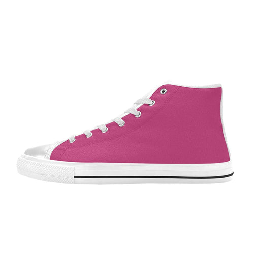 Men's Raspberry Rose Solid High Top Shoes