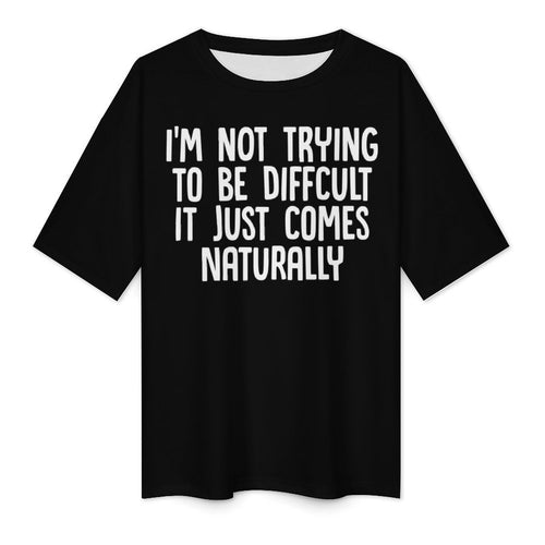 Men's Naturally Typography Oversized T-shirt