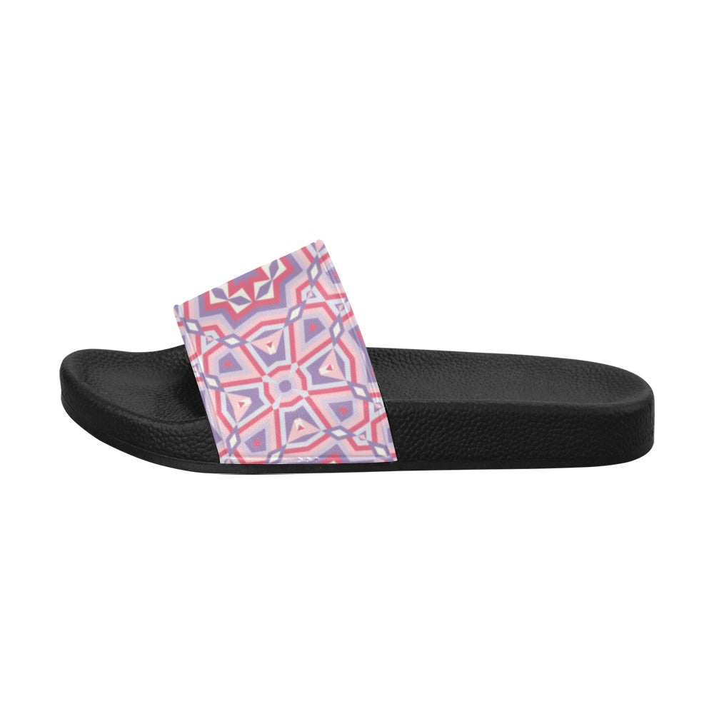 Women's Pastel Prism Abstract Slider Sandals