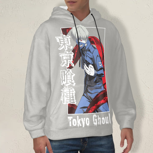 Men's Tokyo Ghoul Logo Anime Flannel Hoodie