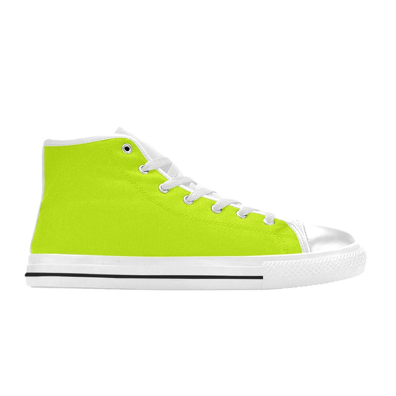 Men's Florescent Yellows Solid High Top Shoes