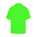 Men's Neon Green Solid Half Sleeve Shirt