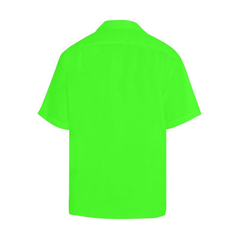 Men's Neon Green Solid Half Sleeve Shirt