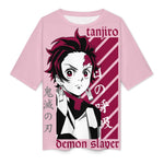 Men's Tanjiro Potrait Demon Slayer Anime Oversized T-shirt