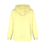Women's Light Yellow Solid Flannel Hoodie