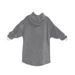 Women's Dim Grey Solid Blanket Hoodie