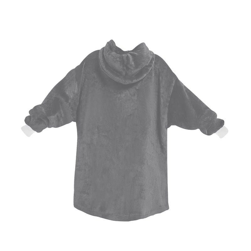 Women's Dim Grey Solid Blanket Hoodie