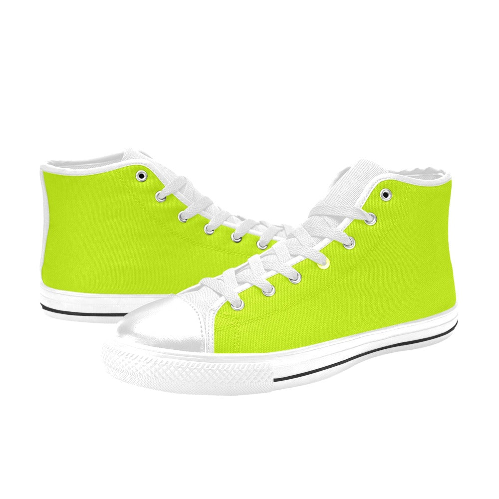 Men's Florescent Yellows Solid High Top Shoes