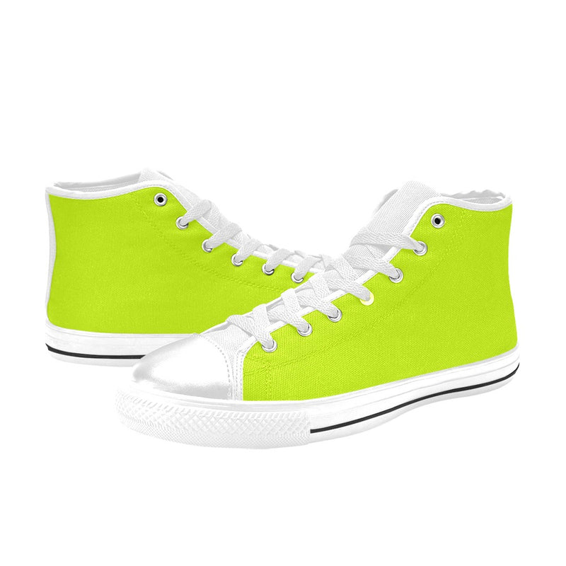 Men's Florescent Yellows Solid High Top Shoes