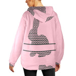 Women's Rabbit Silhoutte Abstract Flannel Hoodie