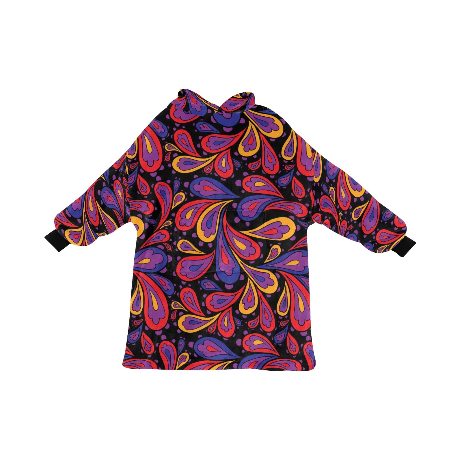 Men's Doodle Paisley Elements Abstract Blanket Hoodie