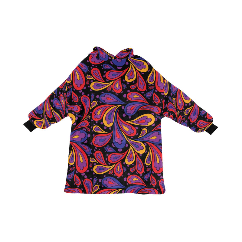 Men's Doodle Paisley Elements Abstract Blanket Hoodie
