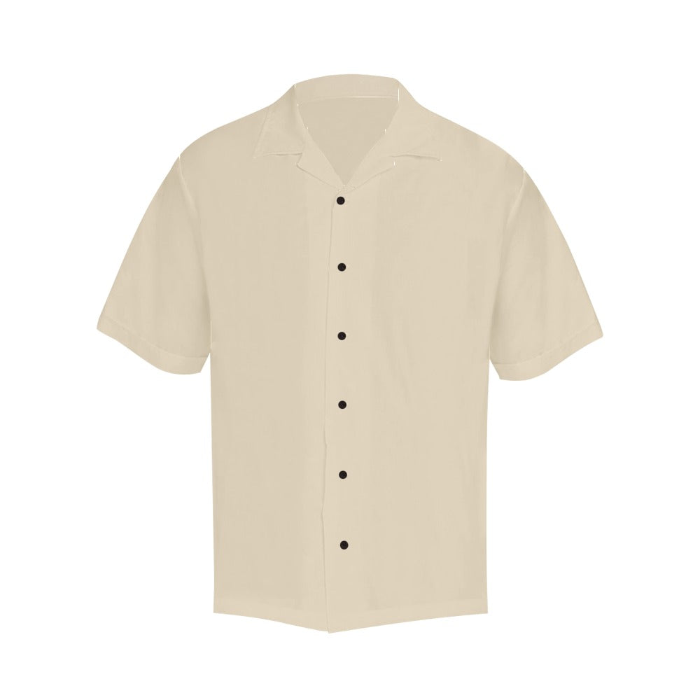 Men's Beige Solid Half Sleeve Shirt