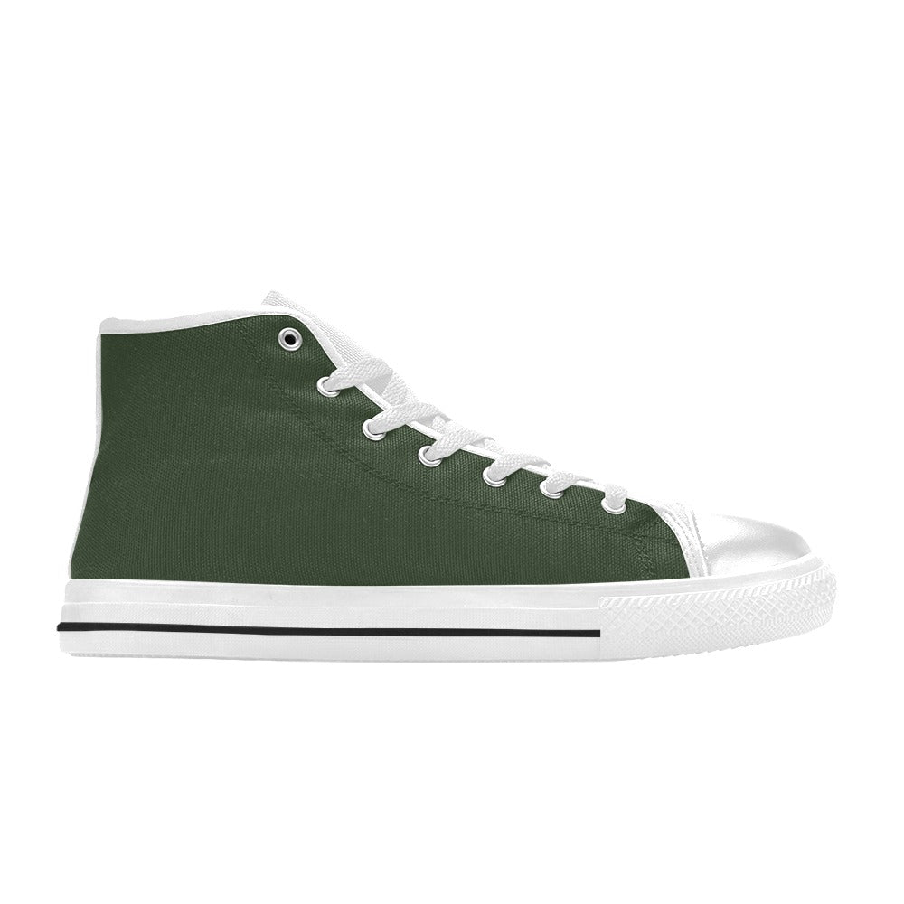 Men's Rifle Green Solid High Top Shoes
