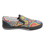 Men's Colorful Mandala Abstract Slip-on Shoes