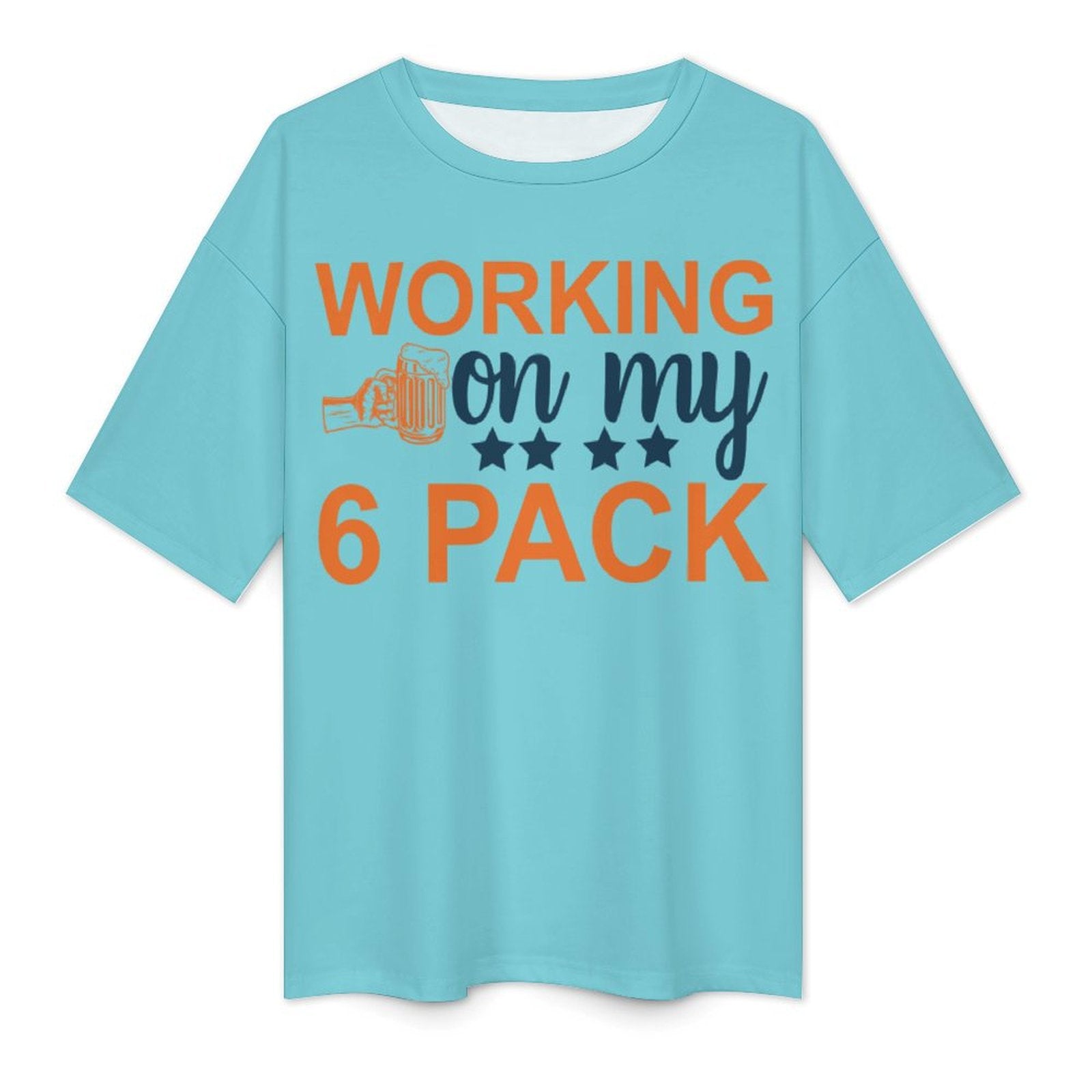 Men's 6 Pack Typography Oversized T-shirt