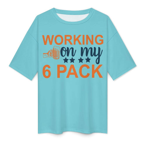 Women's 6 Pack Typography Oversized T-shirt