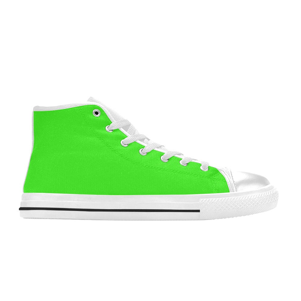 Men's Neon Greens Solid High Top Shoes