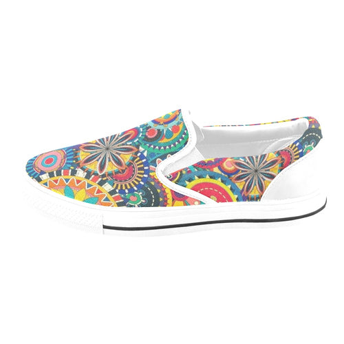 Women's Colorful Mandala Abstract Slip-on Shoes