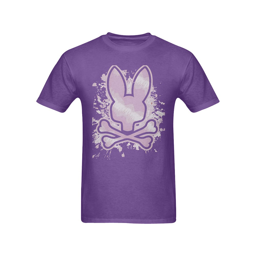 Men's Spray Skull Bunny Streetwear Classic Fit T-shirt