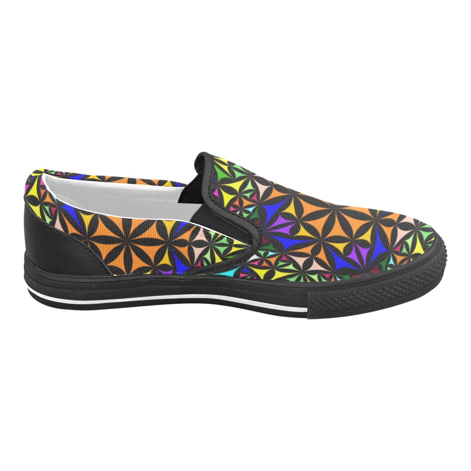 Men's Kaleidoscope Mosaic Abstract Slip-on Shoes