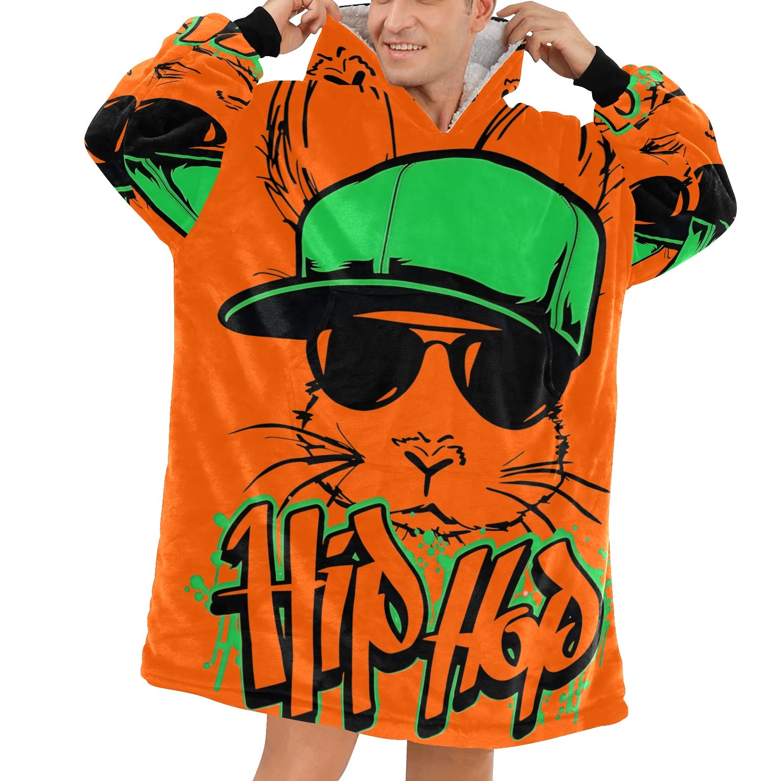 Men's Hip Hop Streetwear Blanket Hoodie