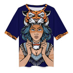 Women's Tribal Women Acid & Punk Oversized T-shirt