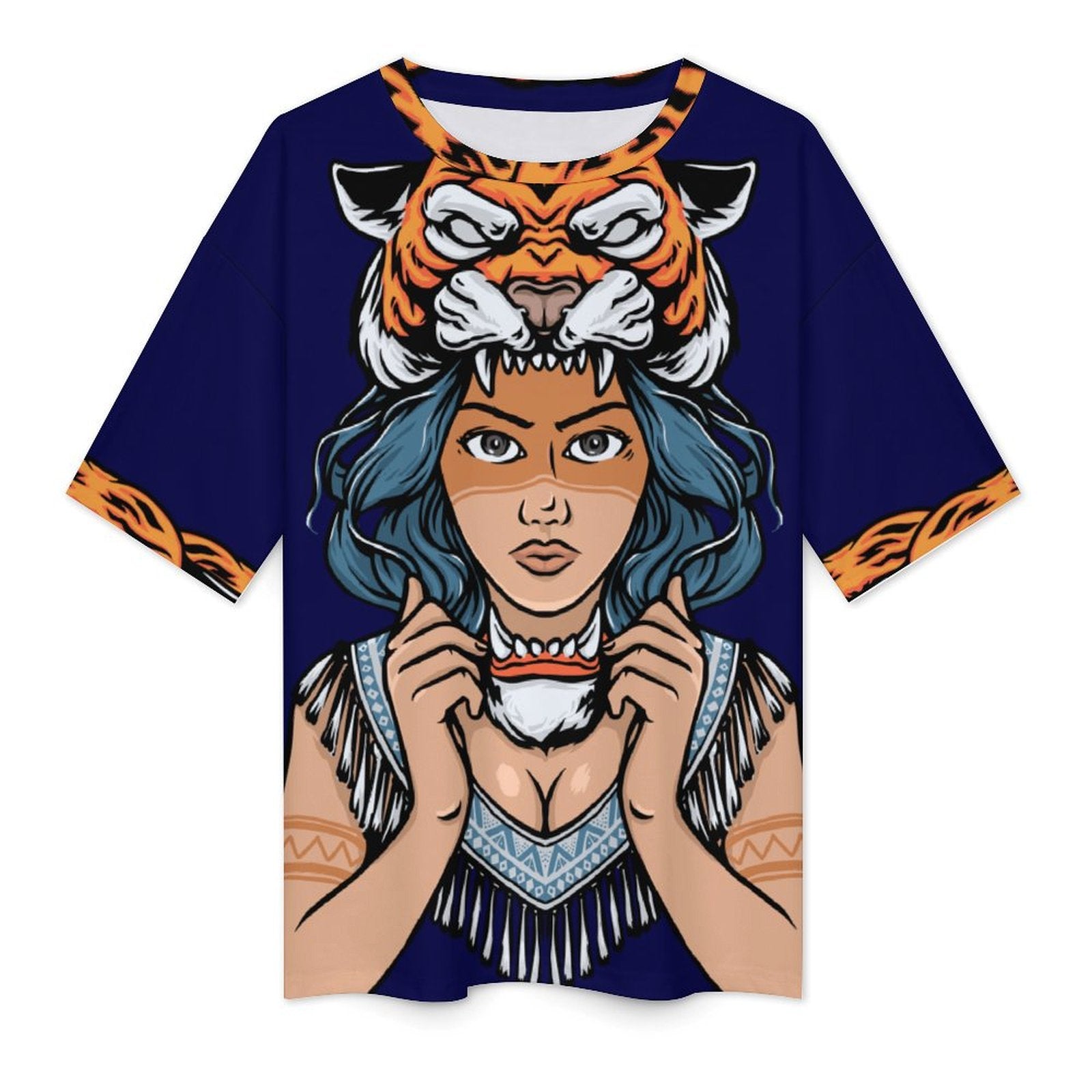 Women's Tribal Women Acid & Punk Oversized T-shirt