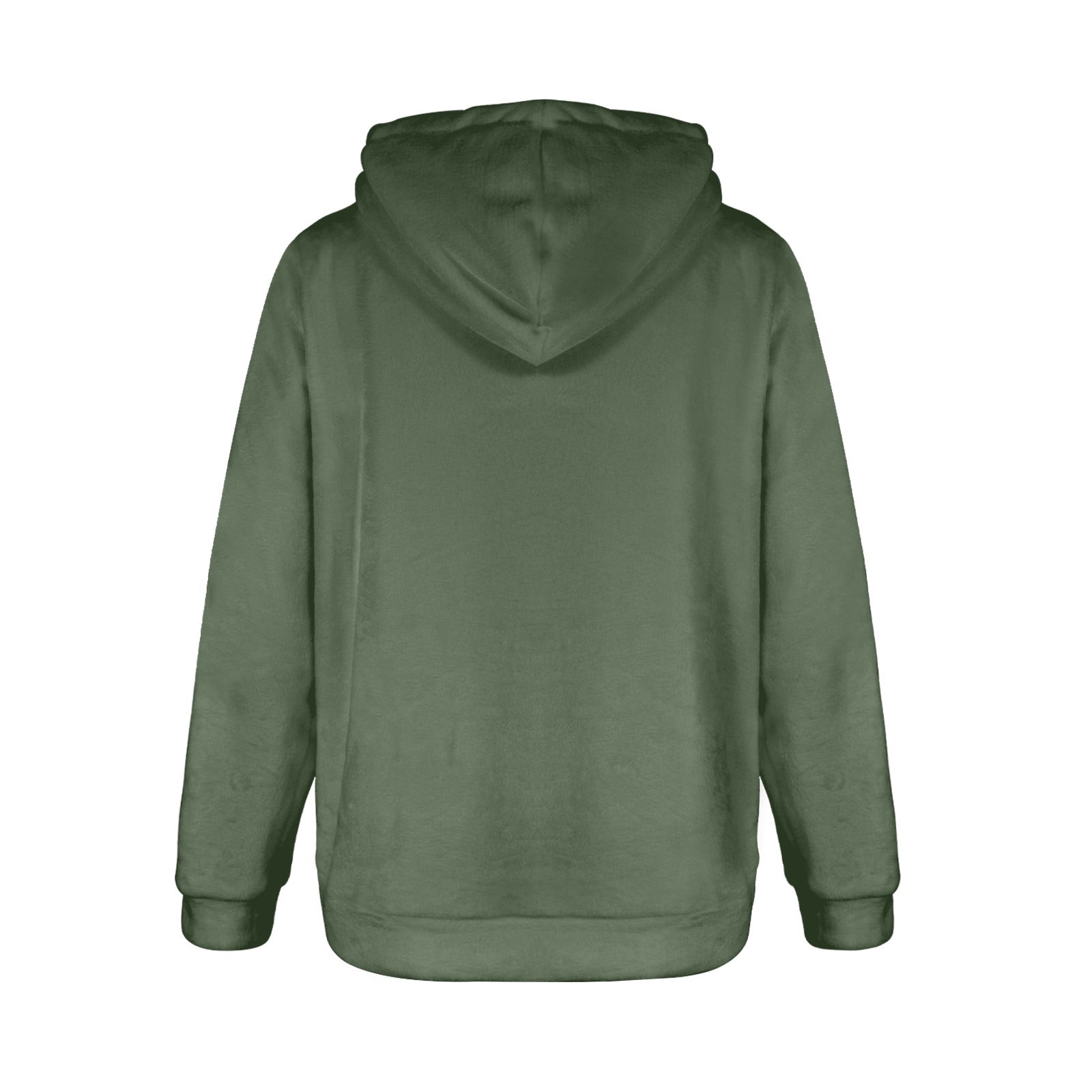 Women's Dark Asparagus Solid Flannel Hoodie