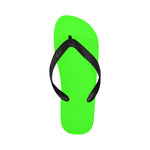 Men's Neon Green Solid Flip Flops