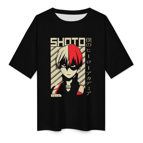 Men's Shoto My Hero Academia Anime Oversized T-shirt