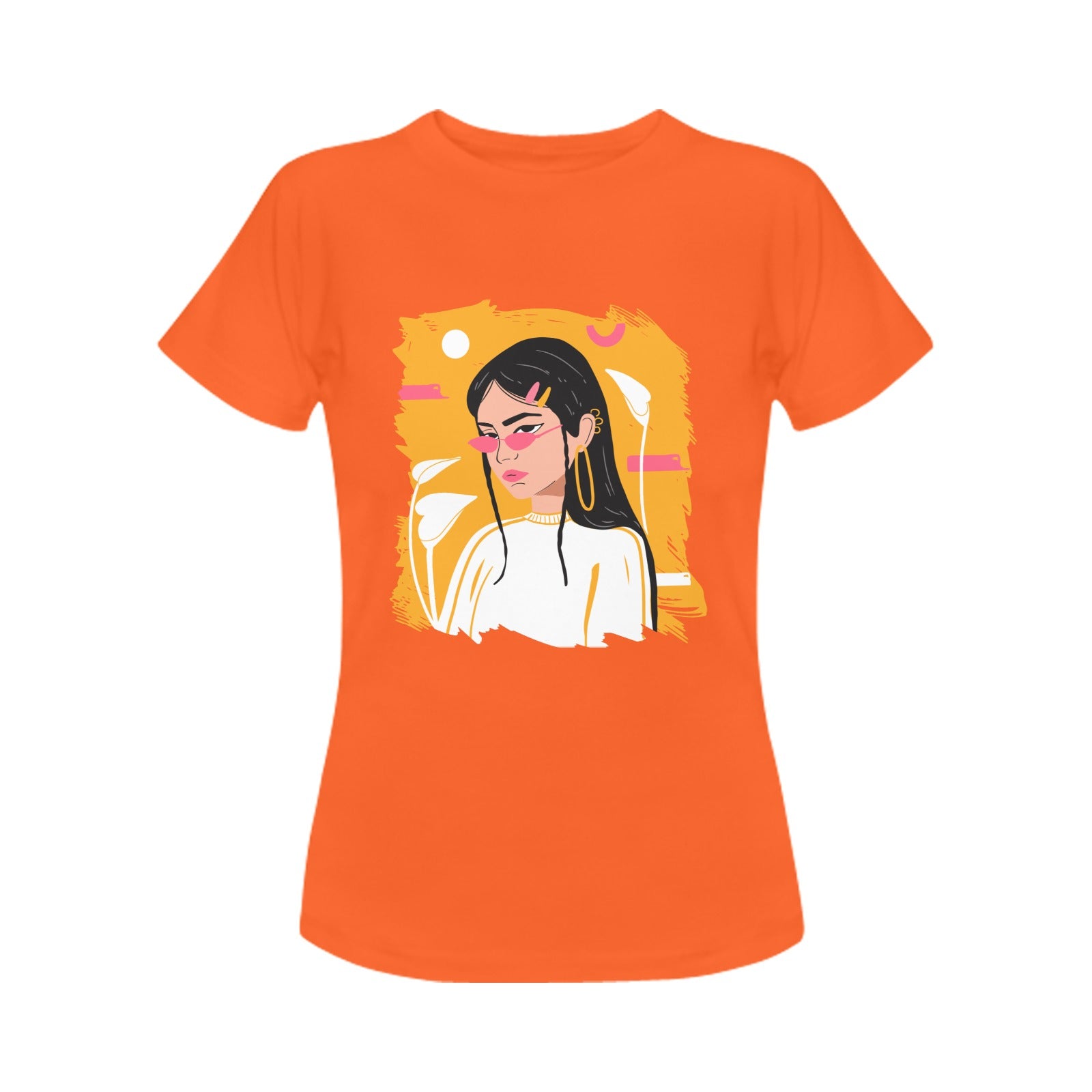 Women's Asian Lady Abstract Classic Fit T-shirt