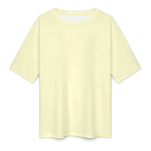 Women's Light Goldenrod Yellow Solid Oversized T-shirt
