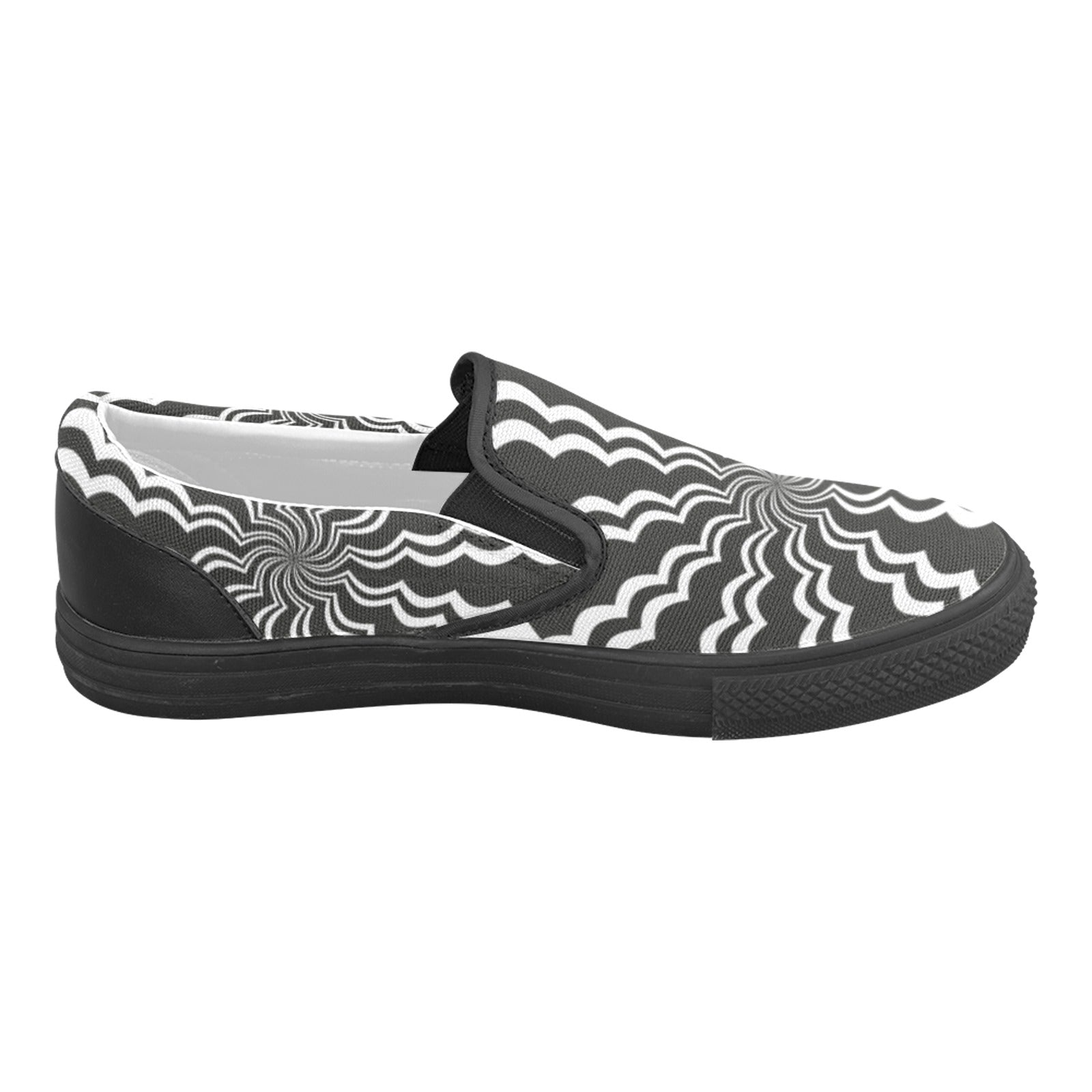Men's Swirling Vortex Abstract Slip-on Shoes