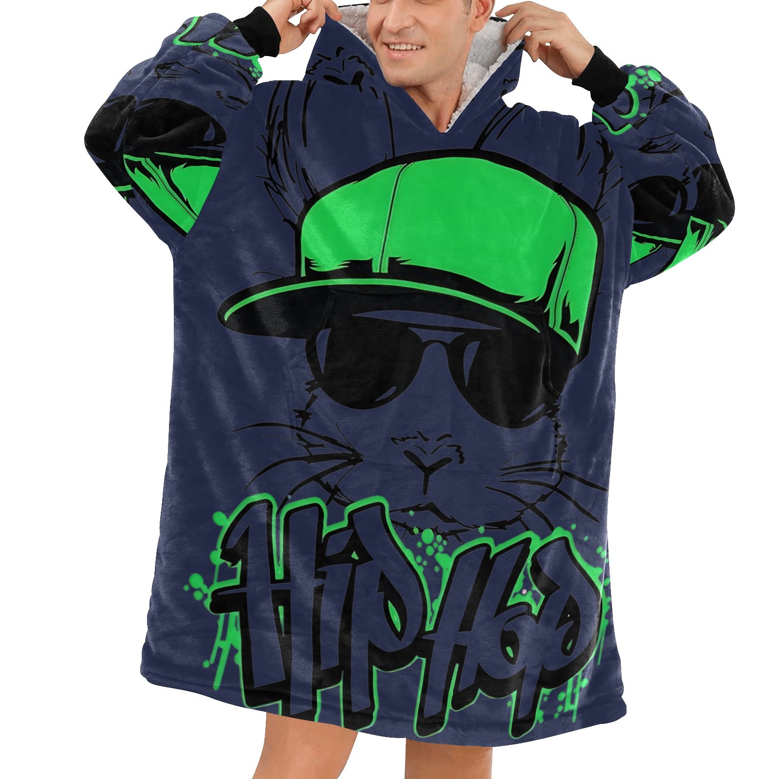 Men's Hip Hop Streetwear Blanket Hoodie