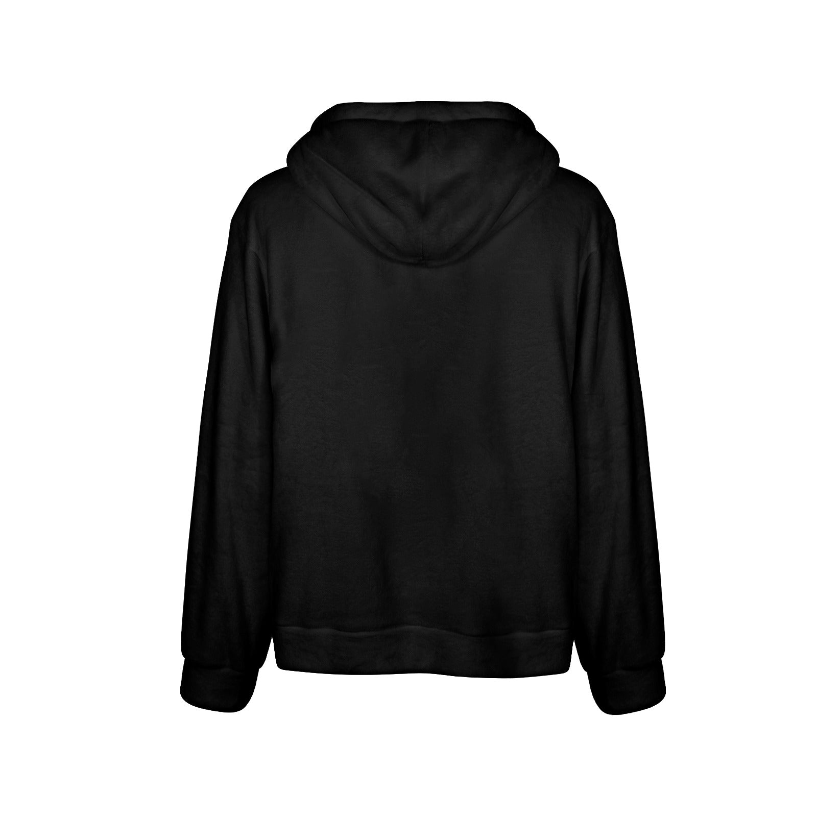 Men's Black Solid Flannel Hoodie